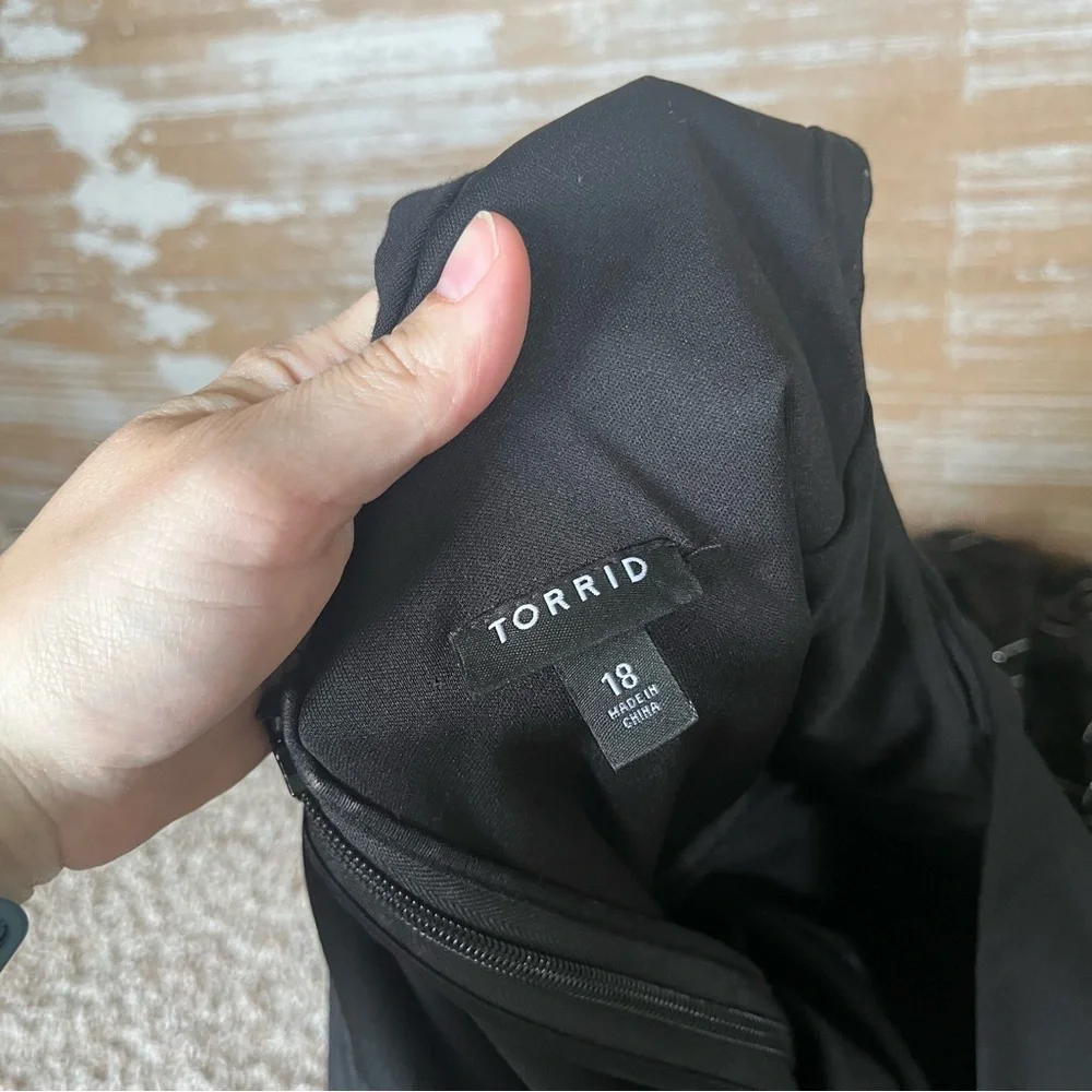 Torrid Black Ponte Mesh Knit Plaid Sparkle Midi Dress Holiday Party Womens 18 - Picture 4 of 6